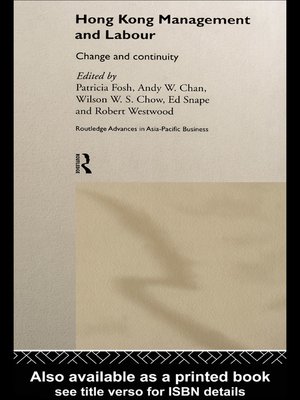 cover image of Hong Kong Management and Labour